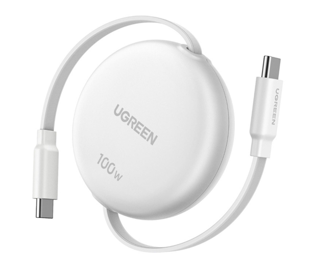 UGREEN Kabel USB-C do USB-C L531 PD 100W zwijany 1m biały - 1513564 - zdjęcie